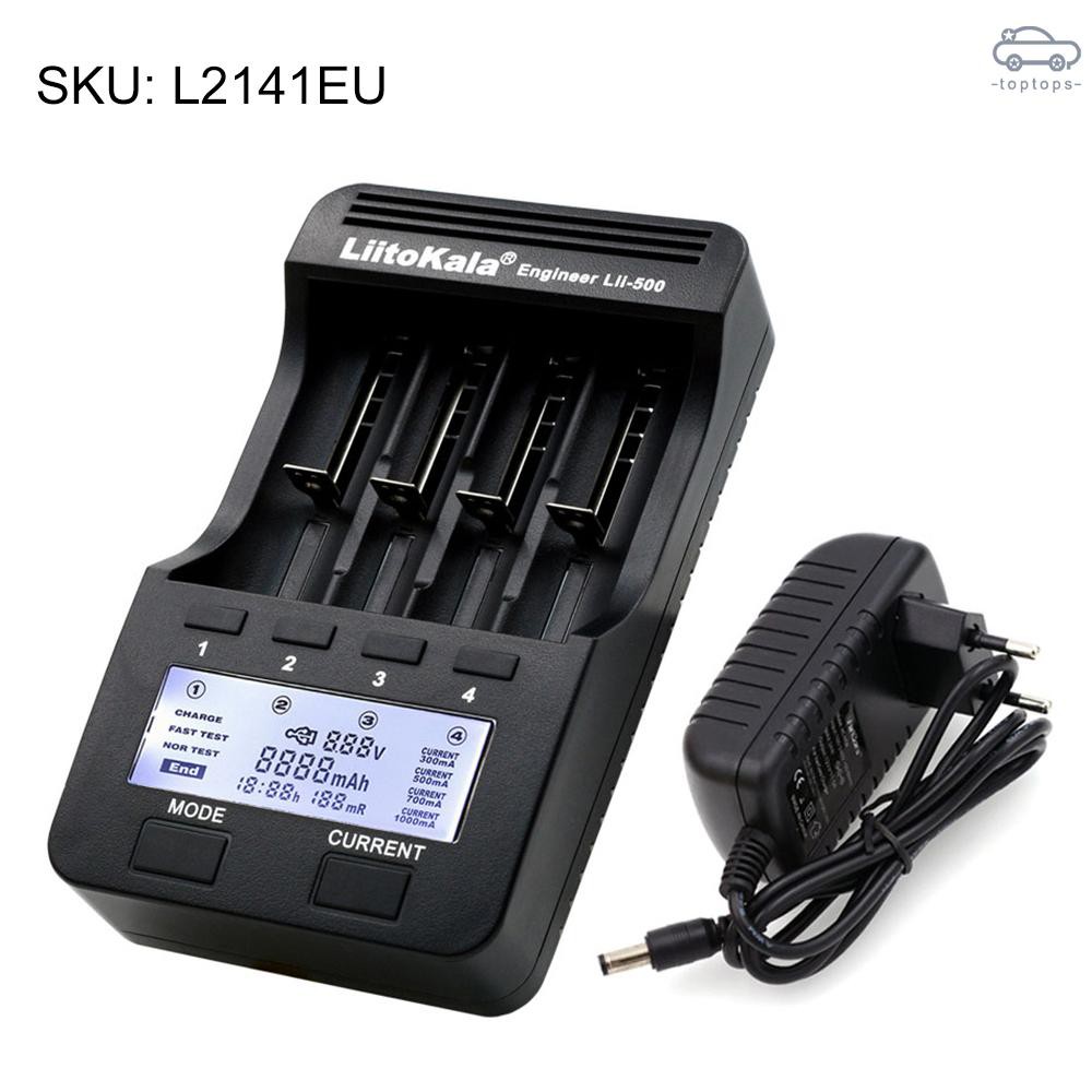 Tp Liitokala Lii 500 4 Slots Intelligent Battery Charger Kit With Car Charger Au Adapter For 3 7v Li Shopee Indonesia
