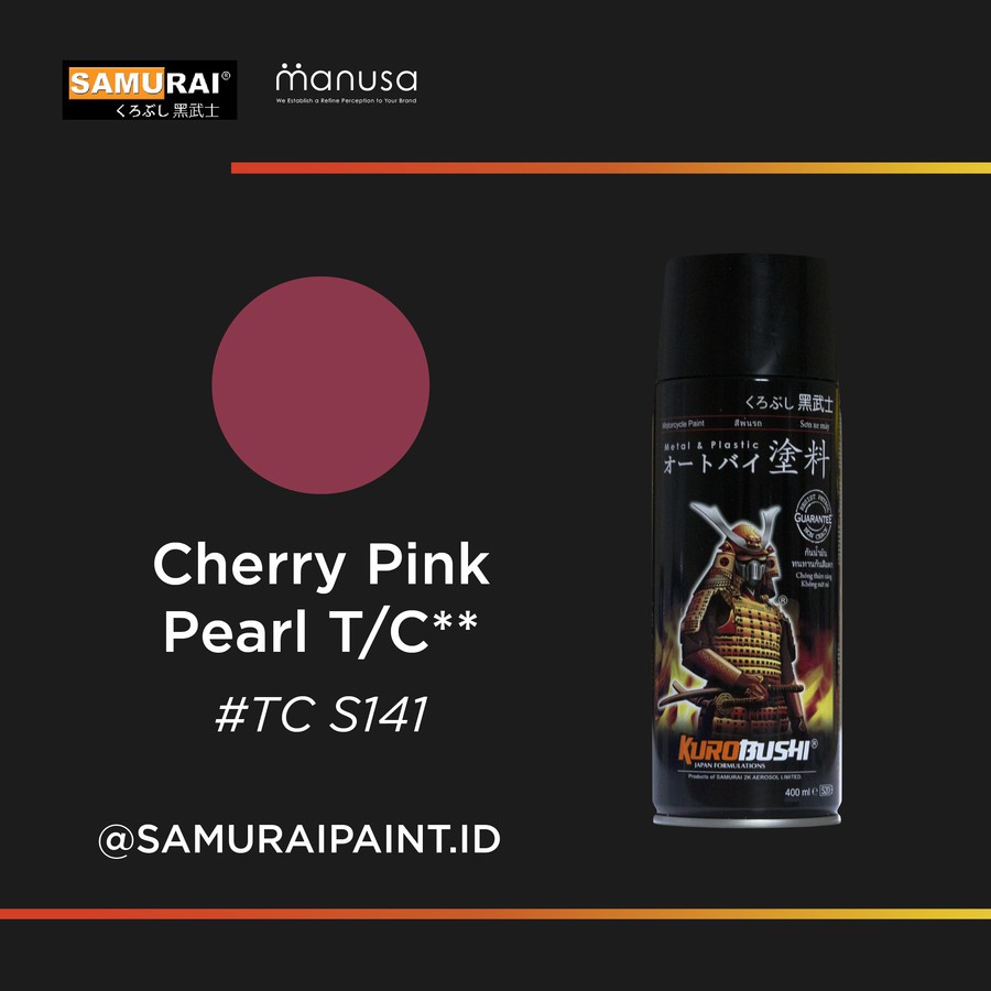 (TopCoat) TCS141 Cherry Pink Pearl - SAMURAI PAINT Cat semprot/Pilox