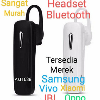 Headset Bluetooth single Earphone Hf BT Merek All tipe Wireless Brandit Murah
