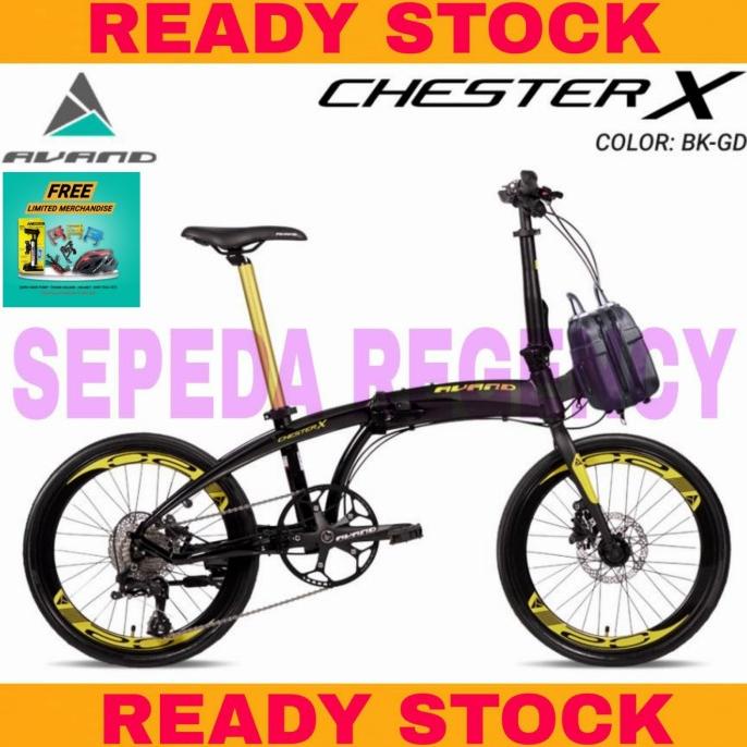 Sepeda Lipat 20 Inch AVAND CHESTER X 10 BY UNITED Rem Hidrolik
