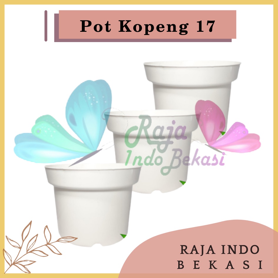 Pot Kp Kopeng 17 Putih By Garden Of Love Pot Bunga Plastik Putih Murah Ukuran Mirip Pot Tani 17