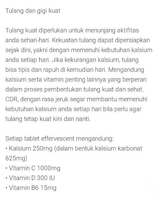 CDR 15 tablet