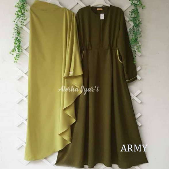 ZS05 Gamis Set Hijab Syari Khimar