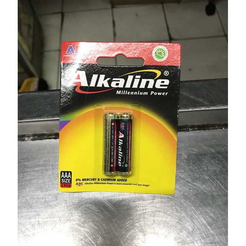 Baterai Alkaline AAA isi 2 Pcs | Batu Batrai Batre Battery Batere A3 Alkaline Murah Promo