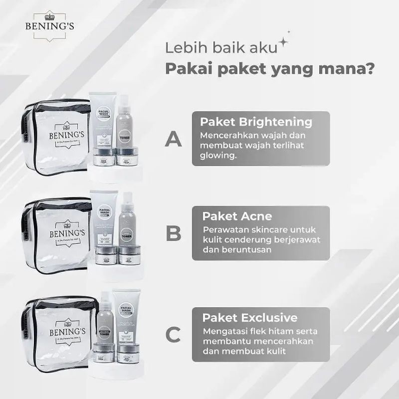 (100% ORI) Benings Skincare Dr Oky Pratama Bpom Original / Skinmology By Bening Indonesia