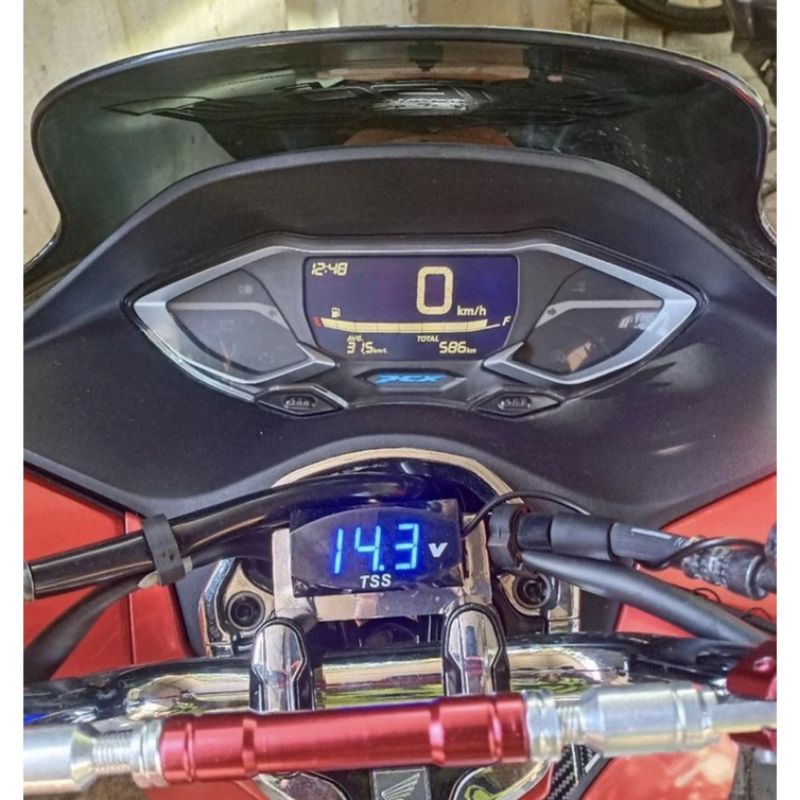 Volmeter Original volt aki motor volt meter digital waterproof