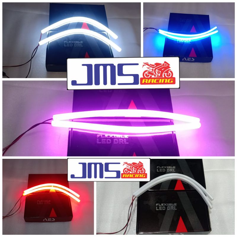 lampu alis drl led bull aes ukuran 30/60 cm putih biru merah hijau universal nmax aerox pcx ninja mx beat Vario Scoopy genio