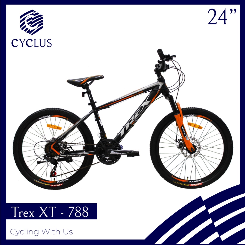 Sepeda MTB Trex XT 788 7x3 Speed 24 Inch Anak Dewasa