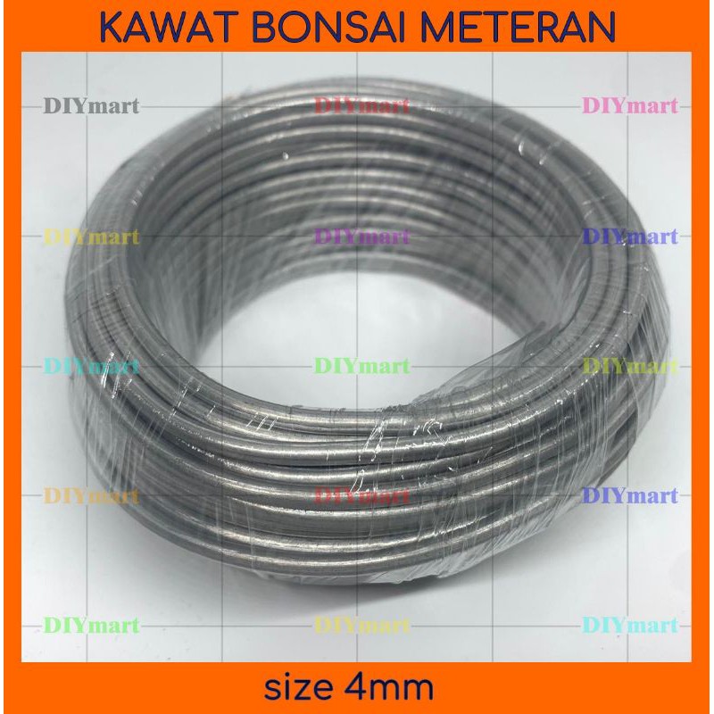 Kawat Bonsai Aluminium Meteran 4mm