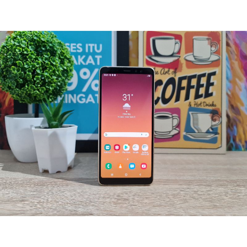 SAMSUNG A8 PLUS GOLD RAM 6/64GB NO MINUS DUALSIM SEIN