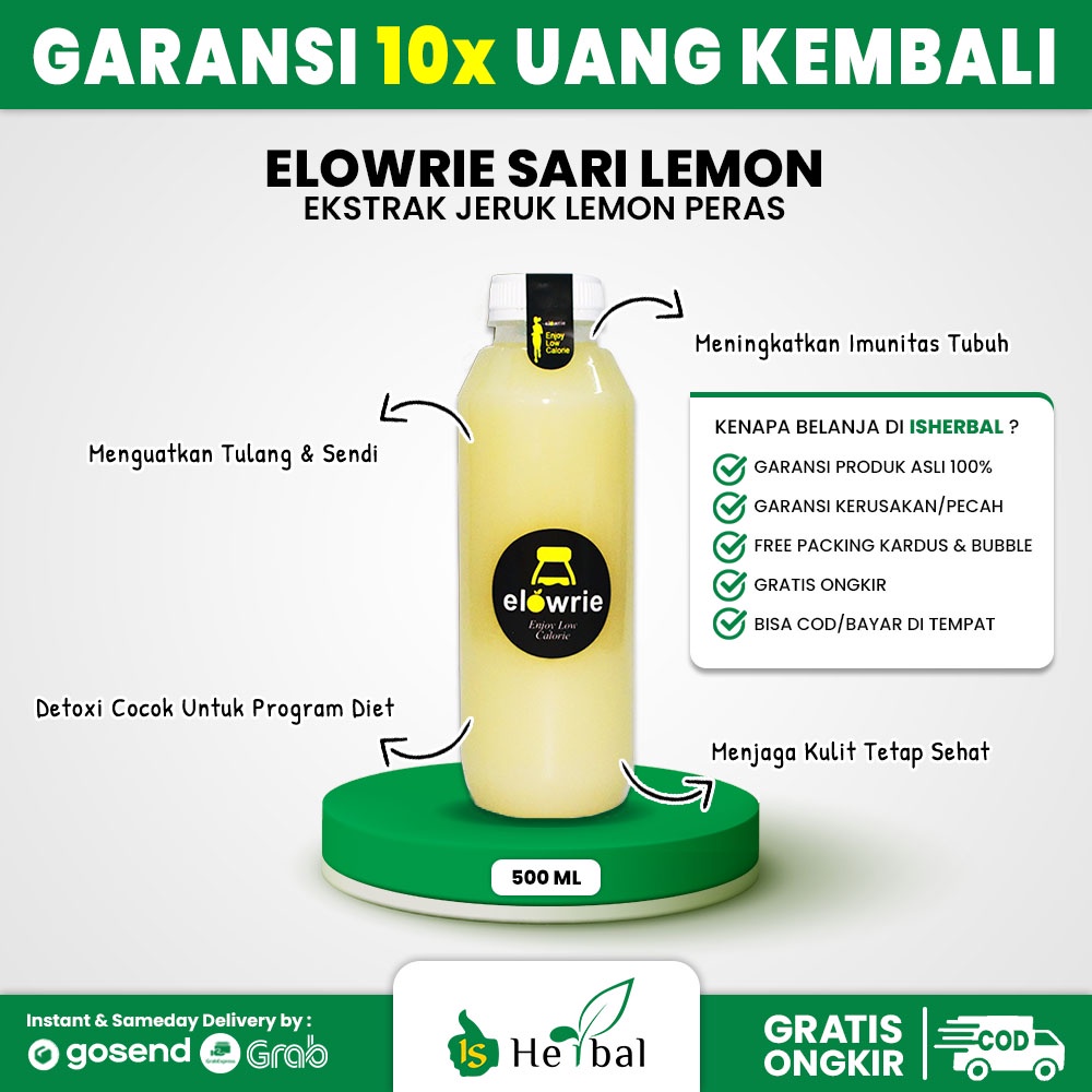 

Elowrie Sari Lemon 500 ml - Pure Lemon - Lemon Diet Original 100%