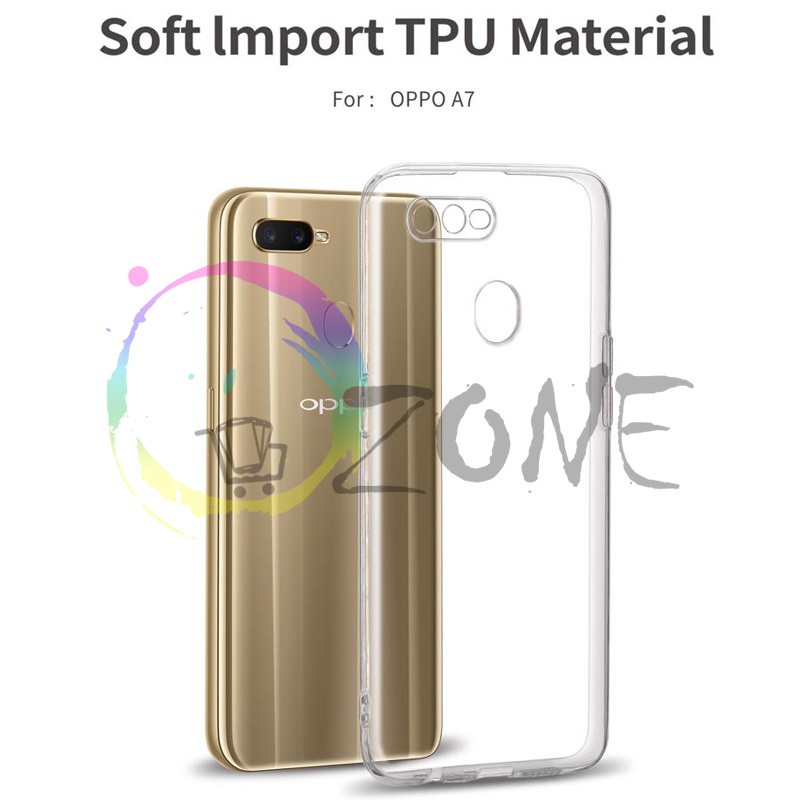 SOFTCASE TRANSPARAN OPPO A5S A7 A12 A11K F9 PREMIUM CLEAR SOFT CASE