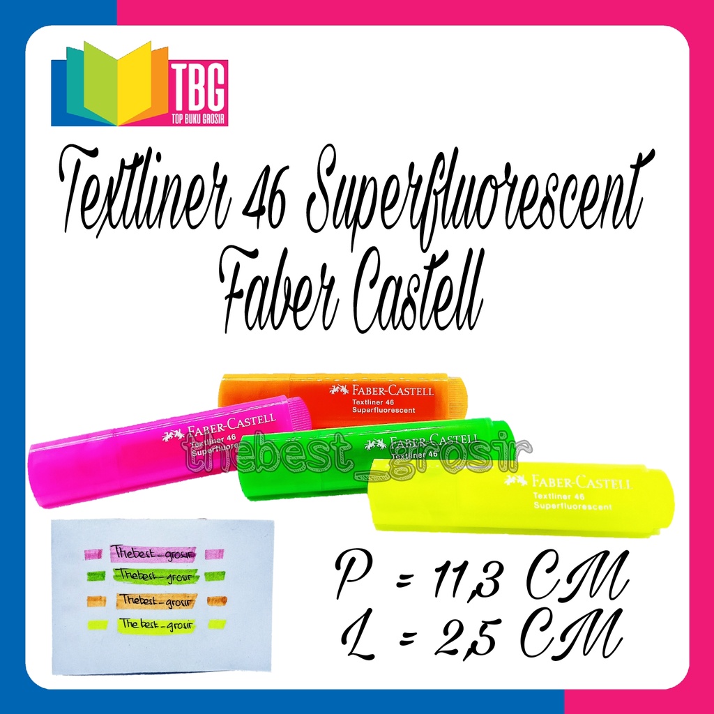 

1 PCS TEXTLINER 46 TRANSLUCENT FABER CASTELL / HIGHLIGHTER FABER CASTELL