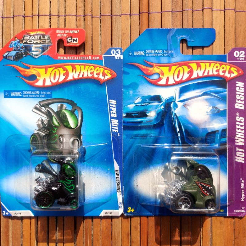 HOTWHEELS HYPER MITE 2007 HIJAU 2009 HITAM - ALIEN CAR