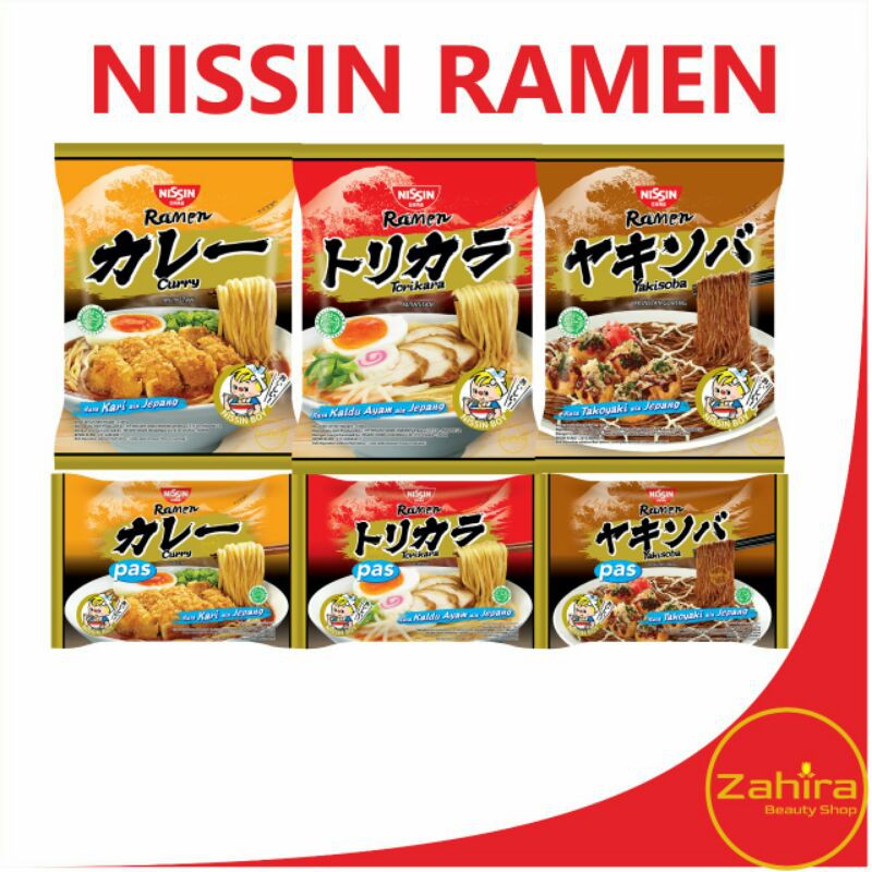 

ZAHIRA MART Nissin Mie Ramen Ala Jepang Torikara Yakisoba Curry Kaldu Ayam Kari Takoyaki