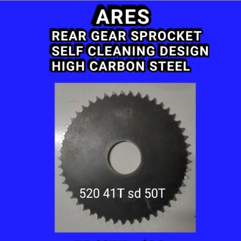 GEAR BELAKANG BUTA BLANK ARES 520 41T, 42T, 43T, 44T, 45T, 46T, 47T, 48T, 49T, 50T