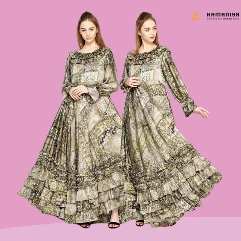 LONG DRESS GAMIS KAMANIYA RADHA MARBLE