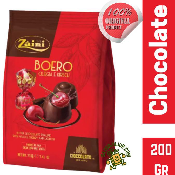 

Zaini Boero Bitter Chocolate Praline Cherry & Liquor - Coklat Impor