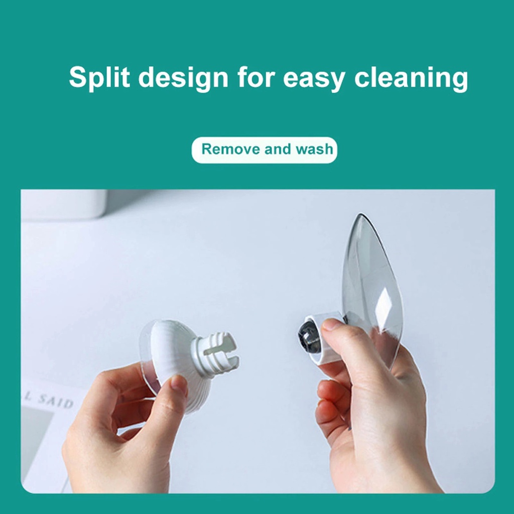 Rak Sabun Bentuk Daun Dengan Suction Cup Dapat Diputar Untuk Dapur / Kamar Mandi