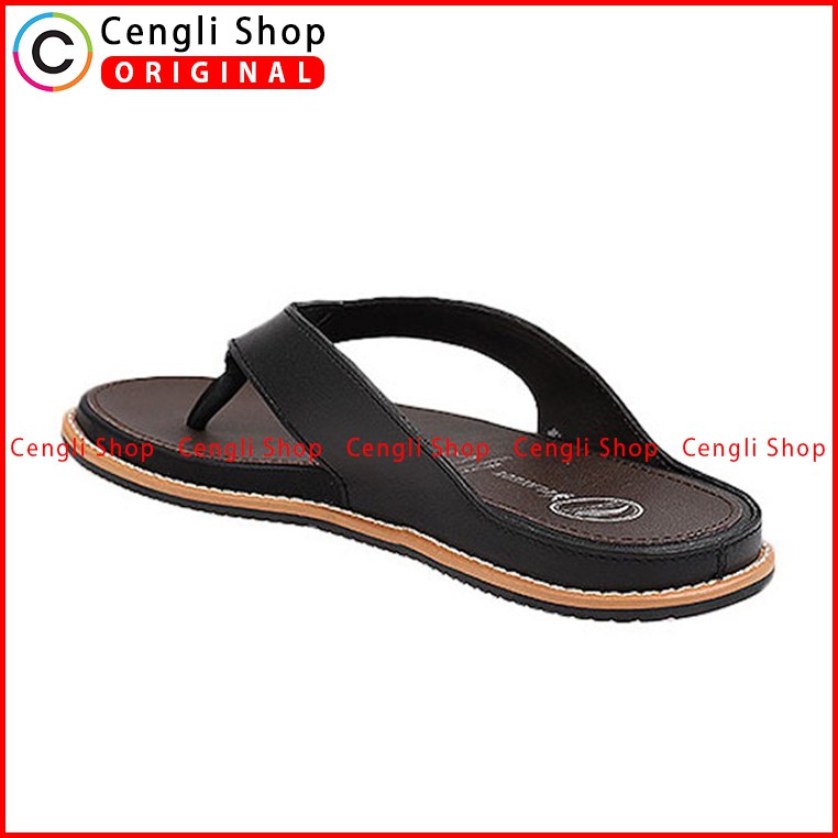 PLAYBOY SANDAL JEPIT KULIT CASUAL PRIA ORIGINAL TERBARU HITAM PLB7