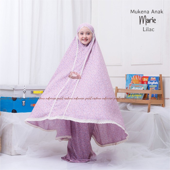 Mukena Anak Lebaran Lucu Terbaru Silk Ringan Parasut O1S1 Rumbai Simple Nyaman Rayon Katun Set Cod R