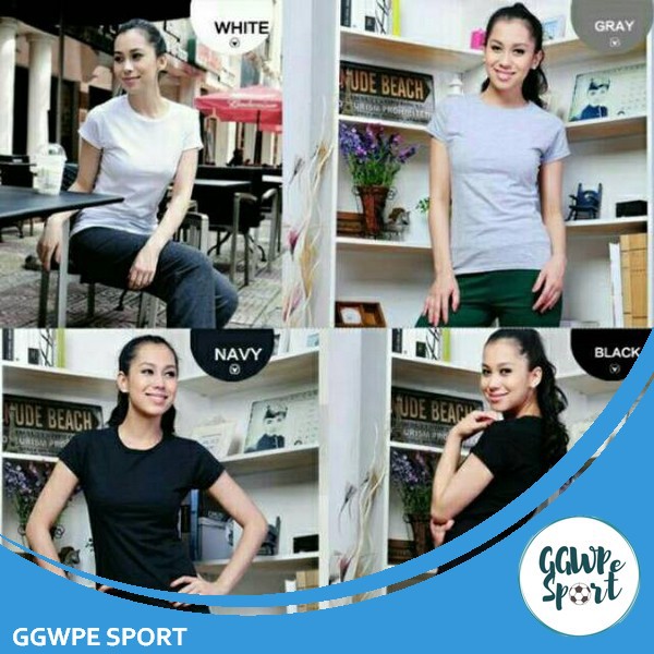 Kaos Polos t-shirt tshirt Ultra Premium Cotton wanita / cewek / ladies lengan pendek