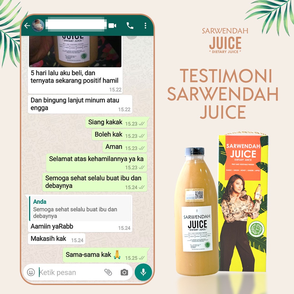 ( 350 ML ) Jus Sarwendah Natural / HERBAL SLIMMING  / Penurun DARAH TINGGI / ASAM URAT / PELANCAR HAID / Jus untuk Promil