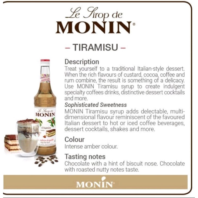 

Promo Cuci Gudang Monin tiramisu Vanilla Syrup 1 liter