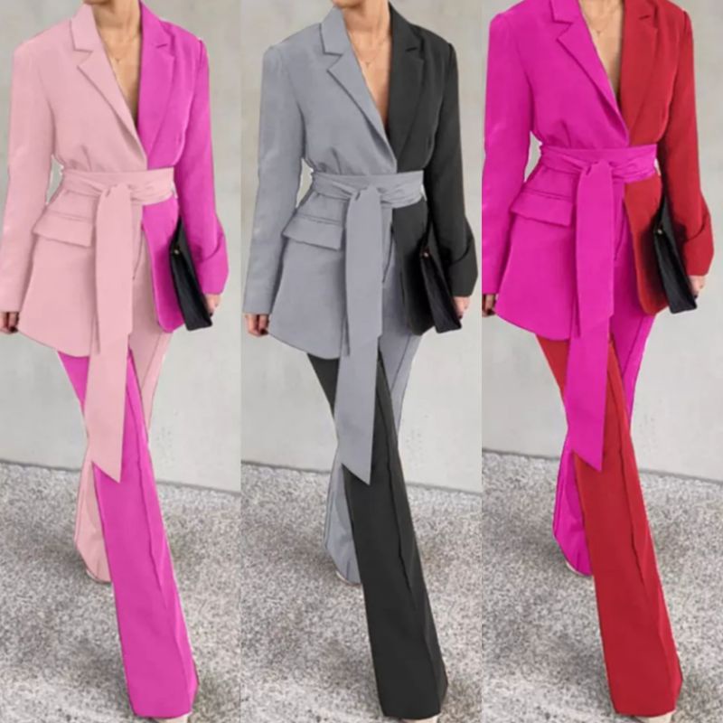 2tone tag  set blazer+pants+belt