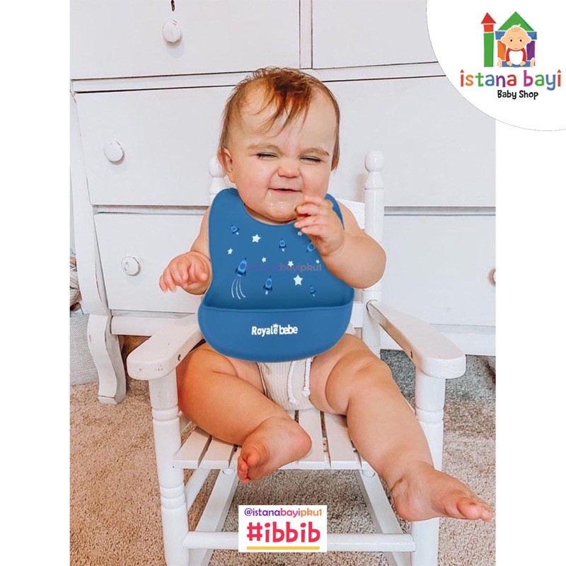 Royale Bebe Silicone Bib (celemek makan bayi)/Slaber bayi