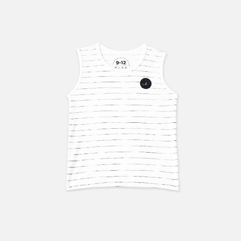 Nero Bianco Tencel™️ Sleeveless Top - Baju Bayi Lucu | Baju Kutung Bayi