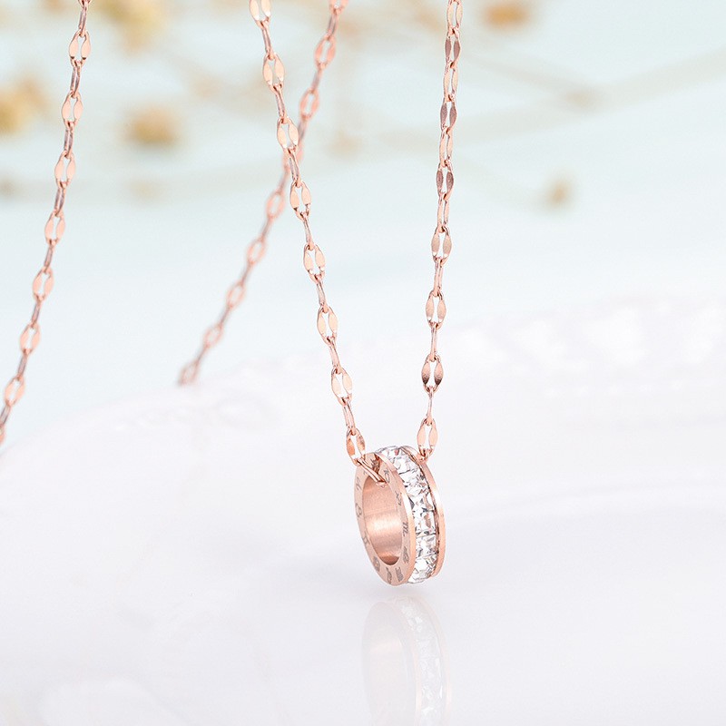 [New] Kalung diamond titanium mini korea hadiah wanita cewek 316L anti karat KK168