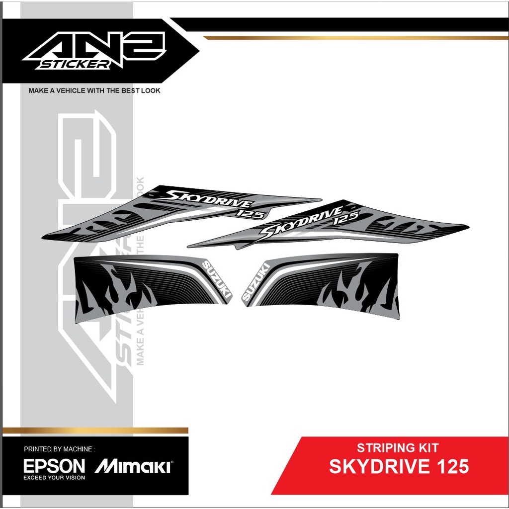 STRIPING STIKER STANDART SUZUKI SKYDRIVE 125