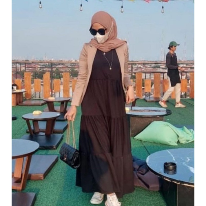 BASIC INNER DRESS READY STOCK FLARE INNER BLAZER BUMIL BUSUI FRIENDLY PANJANG GAMIS