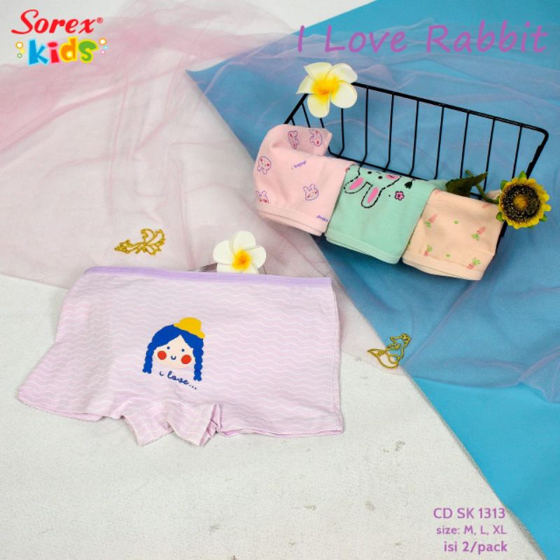 Sorex kids girls CD SK 1313 celana dalam anak perempuan M,L, XL (harga 1 pack isi 2 biji)