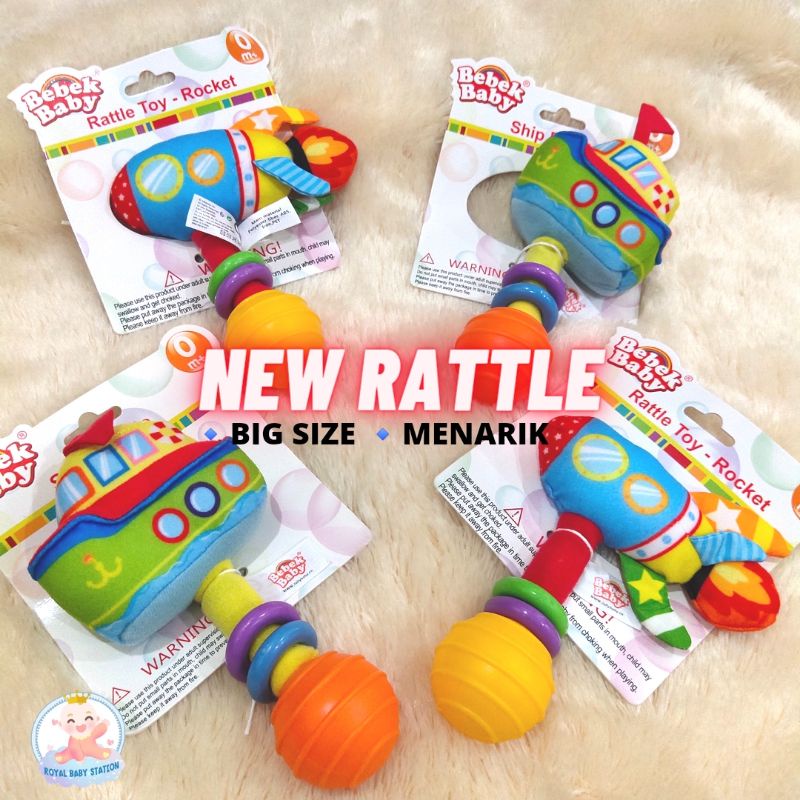 Mainan Rattle Bayi Anak Lucu Model Transportasi
