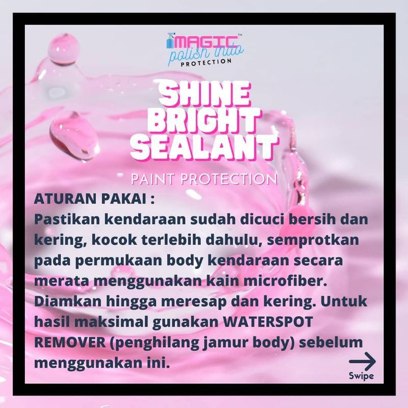 Pengkilat Body Halus Motor / Mobil Magic Polish Indo Shine Bright Sealant 250ML