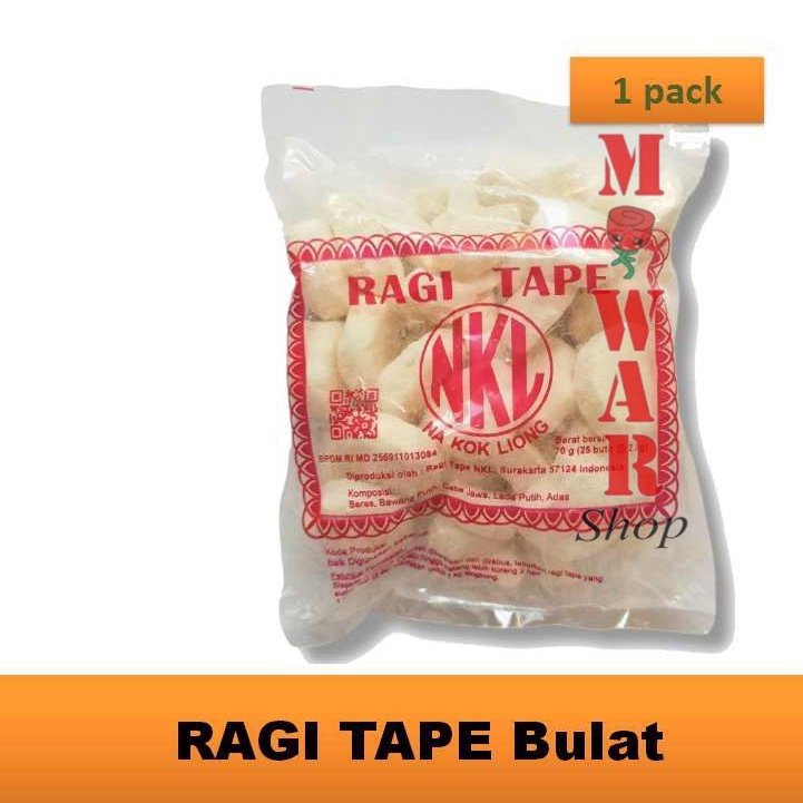 

(1 pack) RAGI TAPE Ragi Bulat Putih