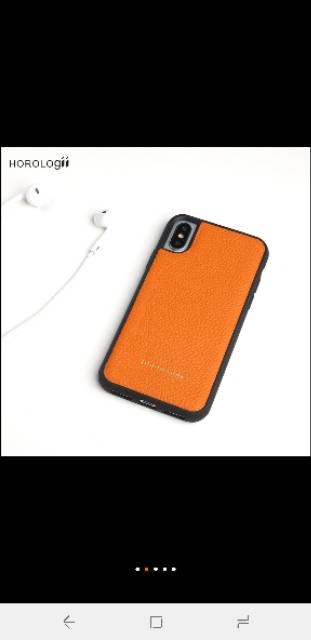 Horologii premium germany cow leather casing for Iphone X orange