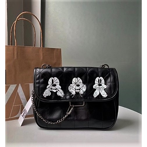 PGBAGS ORIGINAL IMPORT MICKEY MOUSE !!Leather Rantai Panjang Slempang  #172334