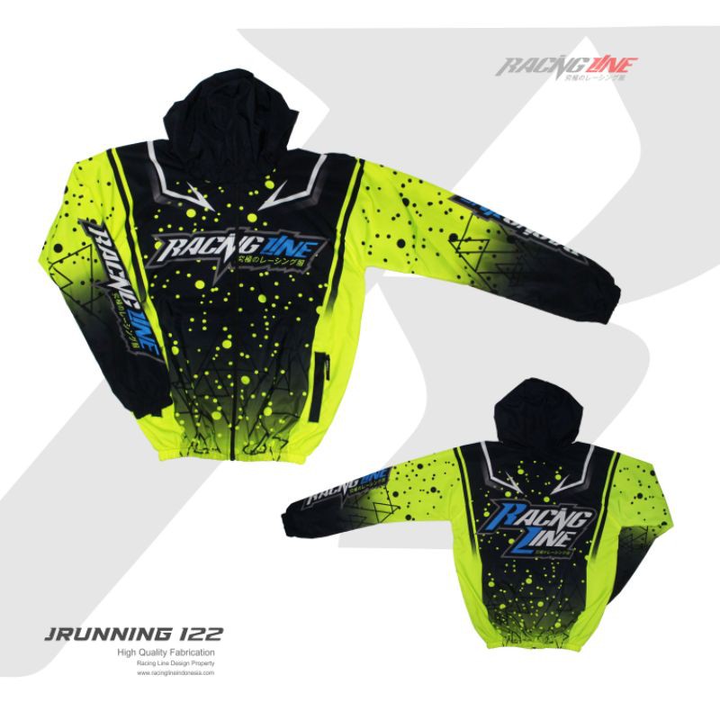 Jaket Running Racing Line - 122 "Bahan Parasut Tipis (ORIGINAL)