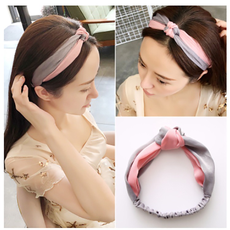 AC064 Bandana Bando Headband Motif Cantik dan Polos Model Korea