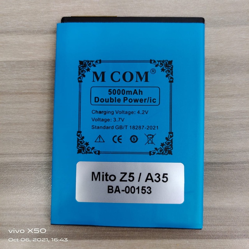 Battery Batere Batre Baterai Double Power Mcom Mito Z5 A35 BA-00153 BA00153