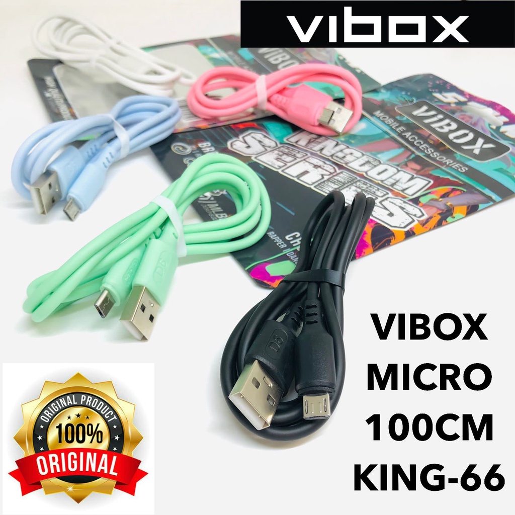 MINIGO Kabel Data Vibox Micro 100Cm King-66 type c iphone fast 3A Macaron High Quality