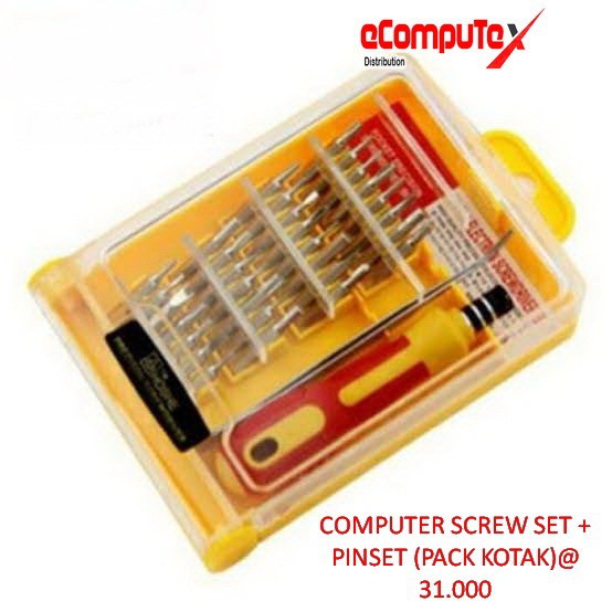 COMPUTER SCREW SET + PINSET / OBENG SET 32 IN 1 KOMPUTER LAPTOP HANDPHONE TOOL ELEKTRONIK