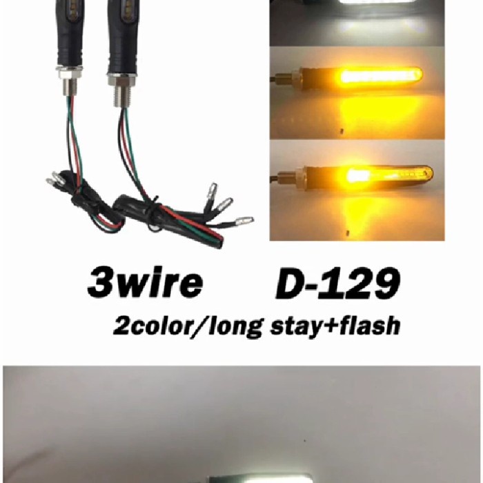 lampu sein led running model garis variasi motor