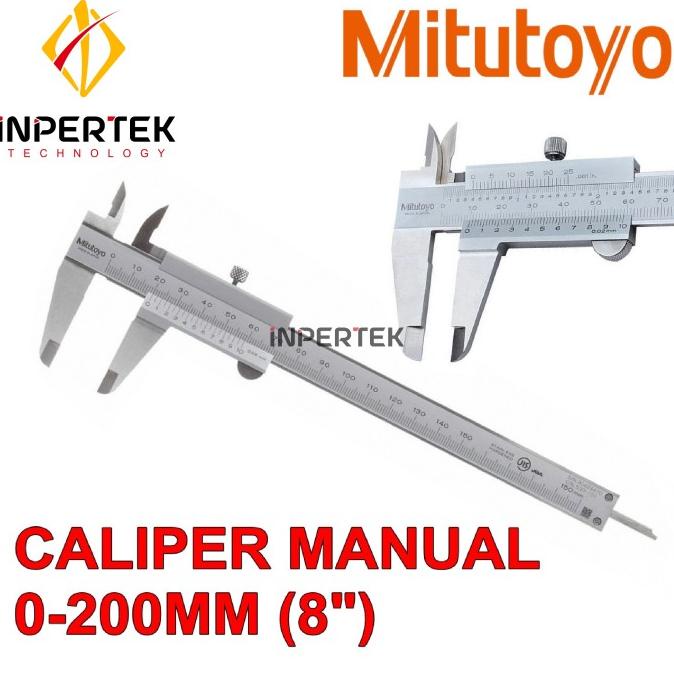 Vernier Caliper Mitutoyo 200 mm Sigmat Manual 8" Jangka Sorong 8 inchi