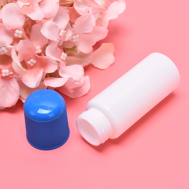 Botol Obat Cair 30ML Warna Putih Dengan Aplikator Spons Biru