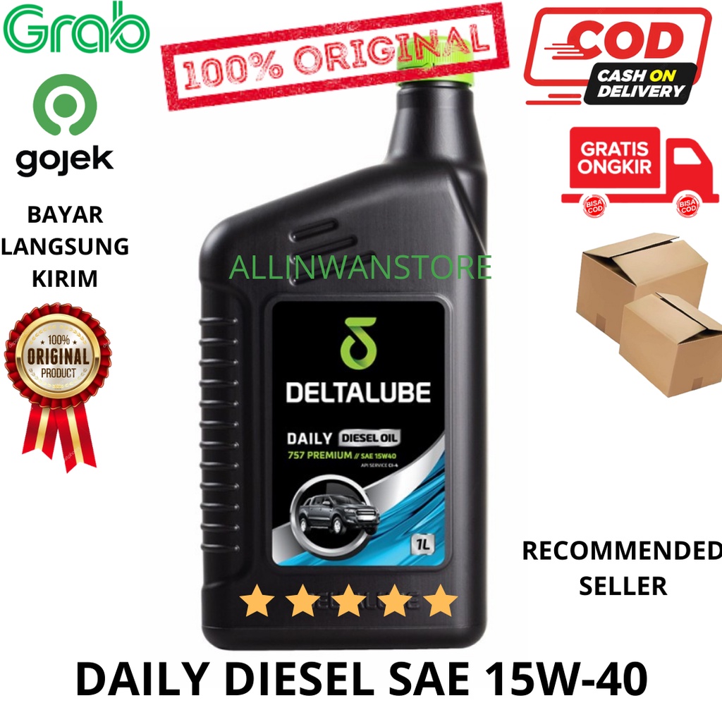 OLI DELTALUBE 757 PREMIUM DIESEL SAE 15W40 API CI-4 (UNTUK DIESEL) 1L (1 Liter) ORIGINAL 100%