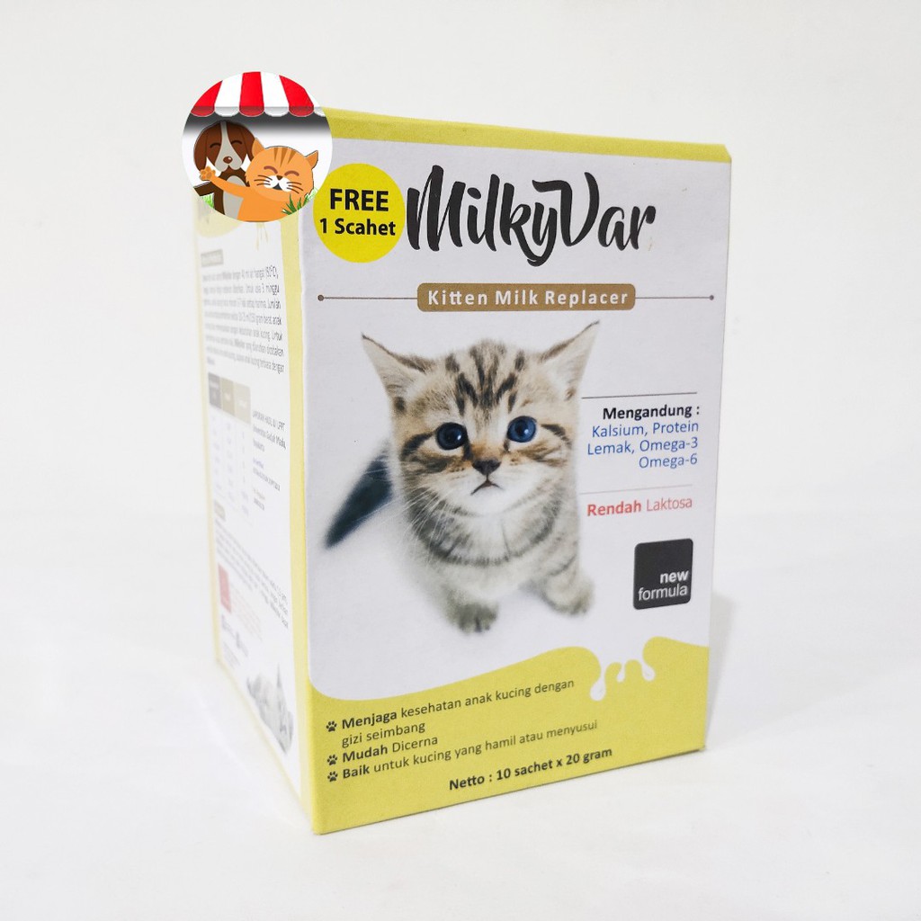 Milky Var 1 dus isi 11 sachet - Susu Anak Kucing Kitten Dewasa